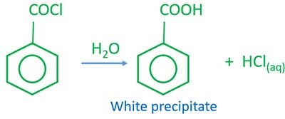 benzoyl chloride and water reaction